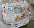bledilait婴儿口水巾8层纯棉新生儿童围嘴纱布宝宝360度旋转吸水饭兜4条 实拍图
