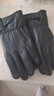 窦驰真皮手套男士女士冬季加绒加厚保暖羊皮手套骑行开车摩托车薄款 羊皮绒里女士 黑色 实拍图