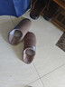 回力纯色全包棉鞋情侣室内外防滑保暖棉拖鞋HLX0233棕色44-45码 实拍图
