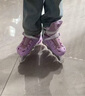 斯威（SWAY）轮滑鞋儿童溜冰鞋男女童初学套装中小学滑轮滑冰旱冰鞋成人直排轮 莫紫八轮全闪+头盔护具+一体支架 M (适合6-12岁)平时鞋码31-36 实拍图