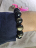石玥珠宝精品14mm金沙天然黑曜石手串本命年转运珠佛珠水晶手链男女士款 实拍图