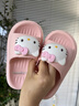 猪爸爸儿童拖鞋女童夏季2025新款室内防滑6-12岁三丽鸥宝宝亲子拖鞋粉36 实拍图
