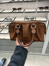 CHARLES&KEITH25冬新品褶皱包挂手提小方包波士顿包CK2-30671820 Chocolate巧克力色 S 实拍图