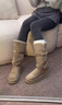 星期六雪地靴女厚底加绒复古加厚保暖不过膝棉靴2026冬季新款百搭 灰色 37 (235mm) 标准码 实拍图