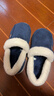 牧童儿童棉拖鞋男冬加绒保暖家居鞋室内软底亲子包跟棉鞋女 浆果蓝250 实拍图
