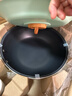 三禾微纳无涂层禾木不粘炒锅深煎含钛炒锅不锈钢炒菜锅30cm薄雾绿 实拍图