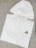 adidas休闲宽松舒适连帽夹克外套女装阿迪达斯官方轻运动 白/黑色   L 实拍图