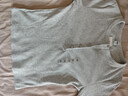 优衣库女装罗纹亨利领T恤/长袖修身短款内搭打底25新款479591 02 浅灰色 XS /150/76A 实拍图