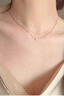 卡地亚（Cartier）DIAMANTS LÉGERS项链小号18K玫瑰金钻石0.09ct项链 送女友礼物 18K黄金B7215800 实拍图