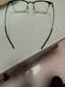 派丽蒙（PARIM）近视眼镜男钛架眼镜可配度数防蓝光商务方型半框眉条眼镜架83614 B1-亮黑色 单框 实拍图