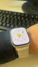 Apple/苹果 Watch Series 10 智能手表GPS款46毫米银色铝金属表壳丹宁色运动型表带S/M MX203CH/B 实拍图