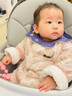 棉芹婴儿衣服保暖内衣裤加厚加棉120g外出服爬行服新生儿宝宝秋冬款 大树叶粉色 80码(建议6-12个月17-20斤) 实拍图