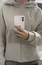 优衣库女装防风拉链连帽外套/内里摇粒绒户外防水472150 01 乳白色 M /160/84A 实拍图
