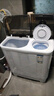 奥克斯（AUX）洗衣机半自动家用双缸双桶大容量小型租房宿舍波轮双杠强力去污省水电 【国补】19.5公斤【洗13+脱6.5终身联保】蓝 实拍图
