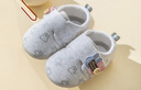 布拉米勒春秋季0-6-12个月婴儿鞋子软底防滑棉布3男女步前鞋宝宝学步新1岁 c166浅灰（春秋款） 14 内长12cm 实拍图