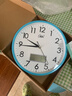 康巴丝（Compas）挂钟 创意时尚时钟 日历石英钟客厅卧室挂表c2855Y 蓝色 26cm 实拍图