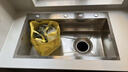 奈田（NTNO）厨房水槽大单槽洗菜盆一体盆304不锈钢加厚5.0压纹耐磨集渣洗碗槽 雅银集渣大单槽+三挡抽拉龙头 80*46cm【台控下水-加厚5.0】 实拍图