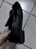 达芙妮单鞋女牛皮小皮鞋新款百搭平底乐福鞋一脚蹬女鞋422104579 黑色38 实拍图