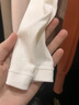 棉的美学打底衫女高级感紧身显瘦正肩长袖T恤内搭辣妹上衣 「自带小腰线」月牙白 L 「推荐105-115斤」 实拍图