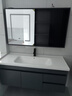 恋派浴室柜 陶瓷一体盆卫生间洗脸盆柜组合悬挂式洗漱台智能洗手盆柜 智能镜柜】珠光灰+陶瓷盆 120cm 实拍图