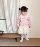 班喜迪女童连衣裙春装2026新款宝宝公主裙周岁礼服儿童开衫网纱裙子春秋 粉色 100 实拍图