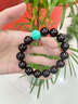 乘鲤本命年印度小叶紫檀手串配绿松男士文玩佛珠念珠手链生日礼物15mm 实拍图