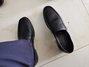 红蜻蜓男鞋秋冬男士爸爸一脚蹬软面皮商务休闲皮鞋男WTA42860 黑色43 实拍图