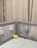 M-CASTLE床围栏婴儿童床上挡板宝宝床边防摔床护栏三面拼接防夹防掉床围挡 银河灰 单面装 1.8米 实拍图