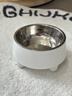 HELLOJOY不锈钢宠物食盆狗碗猫狗碗食盆水粮两用宠物碗喂食器 白色 实拍图