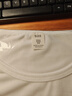 短袖t恤男夏季新款圆领纯色弹力修身半袖打底衫潮流简约男装上衣 米白色 薄款 4XL (185) （160-175斤） 实拍图