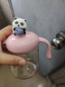 贝亲儿童牛奶杯1-3岁宝宝喝水喝奶PPSU直饮奶瓶双吸管水杯 粉色330mL 实拍图