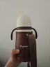 世喜小月龄保温杯316L不锈钢吸管水杯保温奶瓶棕杯套+鸭嘴+直饮吸管 实拍图