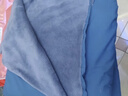 雅鹿牛奶绒被套单件冬季加厚单人150x200法兰绒被罩双人珊瑚绒被芯套 单面绒-宝蓝+浅灰 200*230cm【单被套】 实拍图