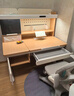 黑白调儿童C2儿童学习桌椅书桌写字桌专用3-18岁全光谱灯光一体进口橡胶木 实拍图