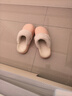 朴西冬季防水可拆卸棉拖鞋女士保暖室内厚底防滑可外穿 浅粉 40-41 实拍图