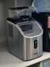 惠康（HICON）制冰机家用商用摆摊全自动冰块机30/35kg大容量酒吧冰块奶茶店全自动制冰机方块制冰器 2025新款不锈钢【手动加水】预约制冰-产20kg 实拍图