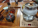 茶皇子全自动底部上水电热水壶三合一茶台茶桌嵌入一体保温玻璃烧水壶茶具套装开水泡茶壶蒸汽喷淋煮茶器 1.2L 升级三合一套装金色 20X37CM 实拍图