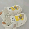 G.duck小黄鸭宝宝鞋子1-3岁男童包头凉鞋学步鞋软底婴儿凉鞋幼儿园2332 米色 19码 内长14.0cm 实拍图