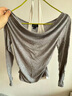UR2026春季新款女装休闲格雷系挂脖褶皱长袖T恤UWJ450173 冷灰 M 实拍图