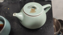 祥业song杯子汝窑泡茶壶陶瓷大号功夫茶具西施壶汝瓷单壶提梁壶泡茶器 大石瓢壶 260ml 实拍图