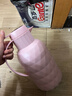乐唯诗（LOVWISH）保温壶温显家用保温壶大容量玻璃智能温度显示开热水暖水瓶小暖壶 钻纹保温壶【温显款】樱花粉1.4L 实拍图