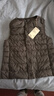 无印良品（MUJI）女式 轻量羽绒便携式 背心 马甲马夹女款冬季内胆保暖女装 卡其绿 S (155/80A) 实拍图