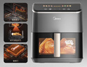 美的（Midea）AI烹饪空气炸锅免翻面 可视大视窗大容量5.3L 智能触控 微波炉烤箱一体机三合一金属内腔KZC539J5 实拍图