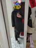 雪中飞【一衣三穿】新款男士可脱卸内胆抽绳连帽中长款风衣羽绒服 黑色|8056 L 175/92A 实拍图