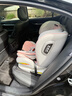 Heekin德国 儿童安全座椅汽车用0-4-12岁婴儿宝宝360度旋转ISOFIX硬接口 尊享粉(遮阳棚+上拉带+侧保护) 实拍图
