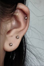 DAISY DREAMs999足银耳棒耳堵配件养耳洞耳钉女睡觉免摘小耳环耳针耳骨钉耳饰 4mm足银圆头耳钉1对 【配纯银蝴蝶耳堵】 实拍图