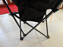 小魔户外折叠椅 折叠靠背椅加高月亮椅露营折叠凳子便携躺椅钓鱼椅 黑 实拍图
