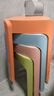 华恺之星 凳子 家用塑料凳子加厚板凳高凳方凳餐凳凳子YK035蓝绿橘粉4把 实拍图