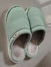 回力日系柔软情侣棉拖秋冬家居室内保暖棉鞋女款HL0006绿色38-39码 实拍图