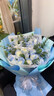 艾斯维娜鲜花速递向日葵混搭花束生日礼物全国同城配送 33朵碎冰蓝玫瑰花束 实拍图